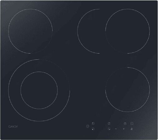 Candy CEH6DXECTT/1 Beépíthető 4 zónás Kerámia Főzőlap 6300 Watt - Fekete