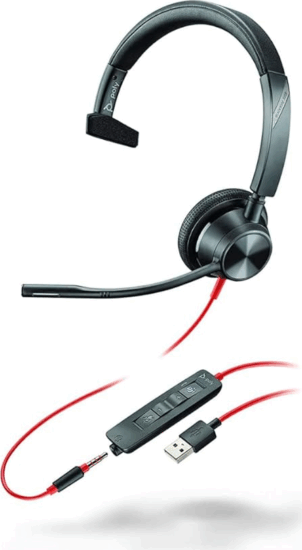 HP Poly Blackwire 3315 USB-C Call Center Mono Headset - Fekete