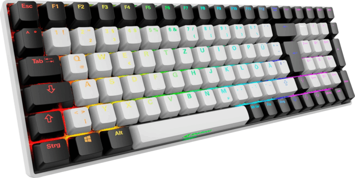 Sharkoon Skiller SGK50 S2 Vezetékes Mechanikus Gaming Billentyűzet (Brown Switch) Német - Fehér / Fekete