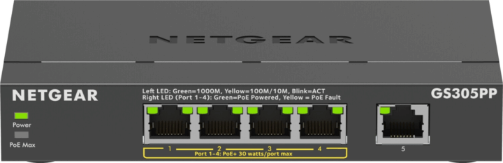 Netgear GS305PP 5-port Gigabit PoE+ Switch