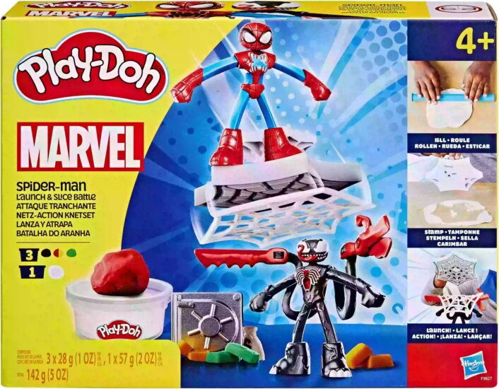 Hasbro Play-Doh 13 részes Pókember vs Venom játékszett gyurmával 142g