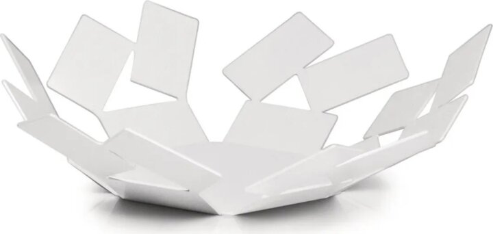 Alessi MT01 La Stanza Scirocco Rozsdamentes Acél tál 23 x 24 cm - Fehér / Ezüst / Fekete