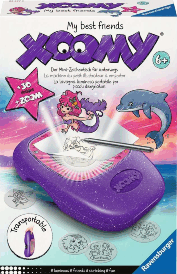 Ravensburger Xoomy Midi My Best Friend LED rajzasztal 30db sablonnal - Lila