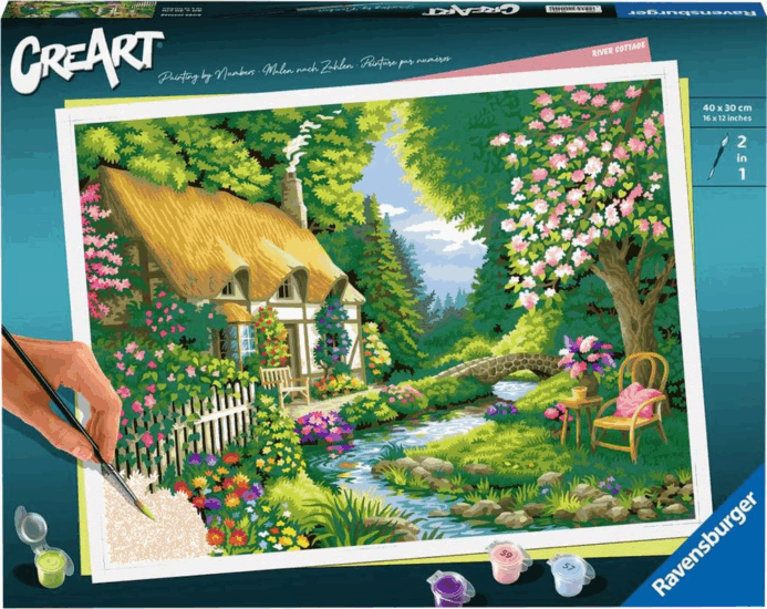 Ravensburger CreArt Festő készlet - Tájház a folyón