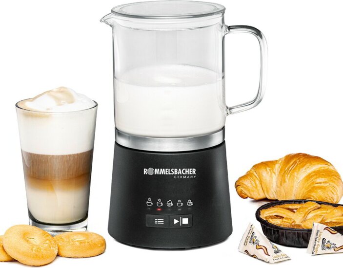 Rommelsbacher MS 625 Üveg kancsós Tejforraló edény 0,5L - Átlátszó / Fekete