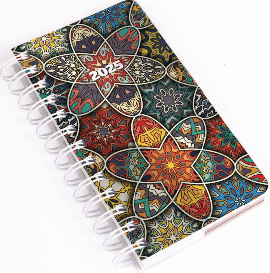 Realsystem 2025 SP5 8721-52 Napi beosztású spirálos zsebnaptár - Mozaik