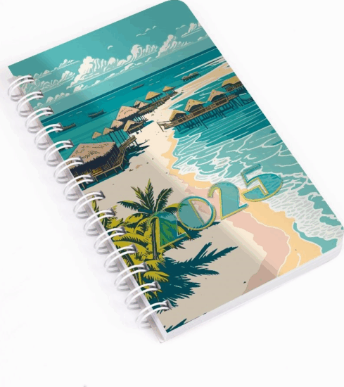 Realsystem 2025 SP3 8811-57 Heti beosztású spirálos mini naptár - Tengerpart