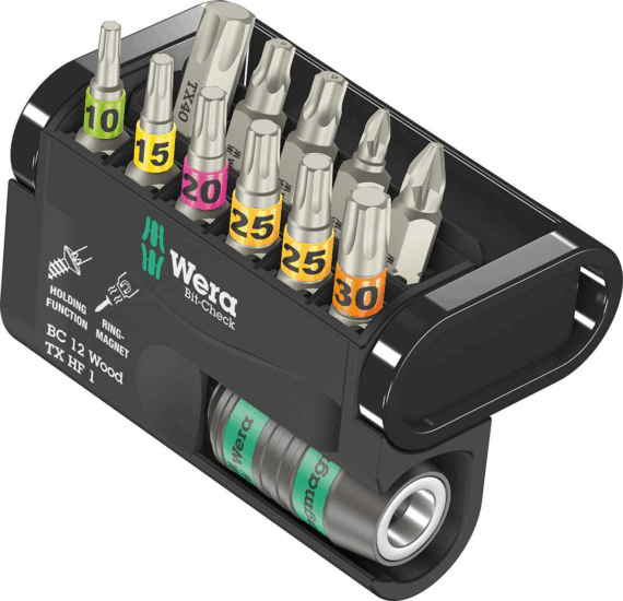 Wera Bit-Check 12 Bitfej készlet fához 12 darabos