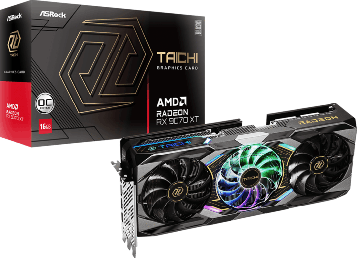 AsRock Radeon RX9070XT 16GB DDR6 Taichi OC Videókártya