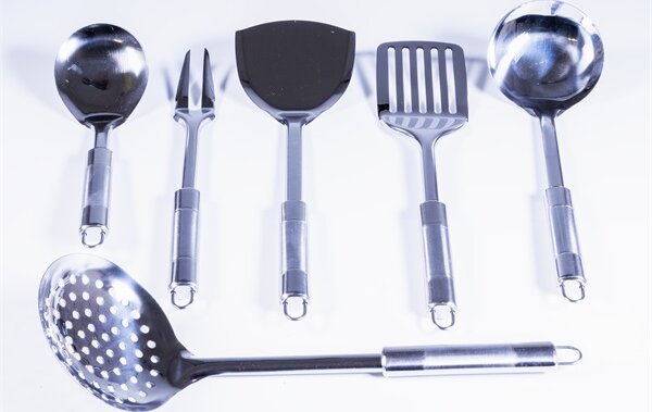 TOO KT-26-S Rozsdamentes acél tálaló eszköz készlet 6 darabos - Inox