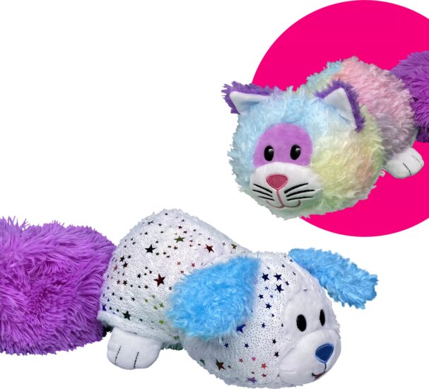 FlipaZoo Kifordítható plüss cicából kutyus 40cm