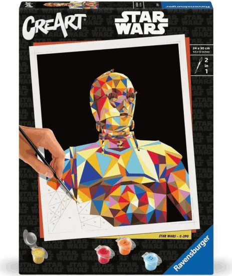 Ravensburger CreArt Star Wars Színes C-3PO Számfestő készlet Ravensburger CreArt Star Wars Színes C-3PO Számfestő készlet
