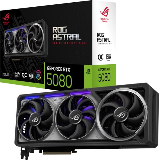 Asus GeForce RTX 5080 16GB GDDR7 RoG Astral OC Videókártya