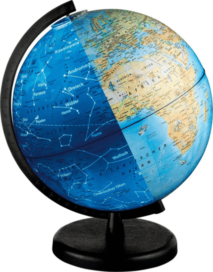 Kosmos 2 az 1ben Nappal és éjjel Földgömb oktató játék 26cm (Német nyelvű)