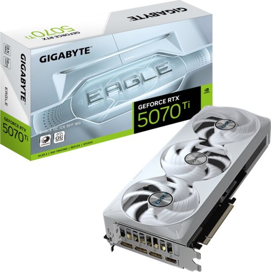 Gigabyte GeForce RTX 5070 Ti 16GB DDR7 Eagle OC Ice SFF Videókártya