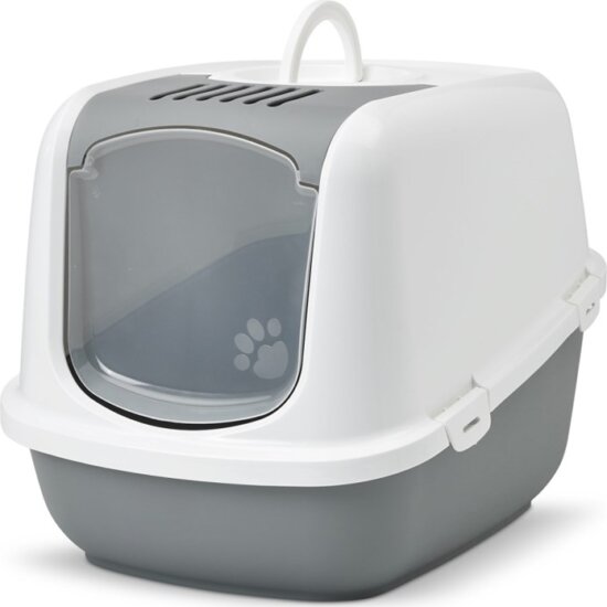 Savic Nestor Jumbo Fedett macska alomdoboz 145L - Fehér/Szürke Savic Nestor Jumbo Fedett macska alomdoboz 145L - Fehér/Szürke