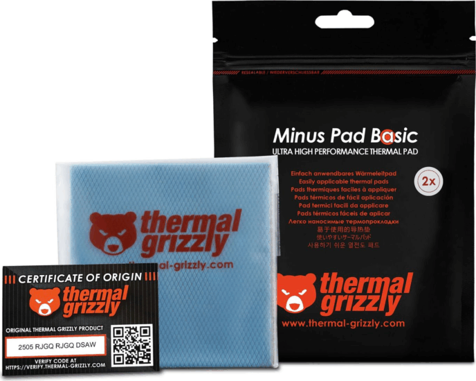 Thermal Grizzly Minus Pad Basic Hővezető lap (100 x 100 x 0.5 mm, 2db)