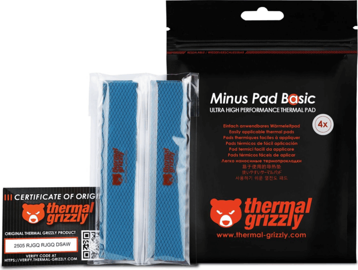 Thermal Grizzly Minus Pad Basic Hővezető lap (120 x 20 x 1.0 mm, 4db)