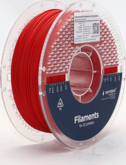 Gembird 3DP-PLA Filament PLA 1.75mm 1kg - Piros