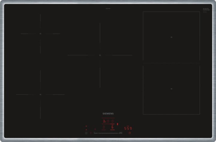 Siemens iQ500 Beépíthető 5 zónás Indukciós Főzőlap 7400 Watt - Fekete