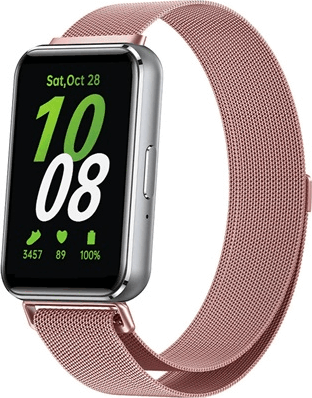 Mybandz 65053 Samsung Galaxy Fit 3 Milánói Mágneses Fém Okosóra szíj 20mm - Rózsaszín