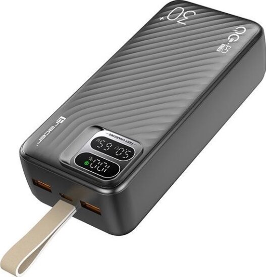 Tracer Blaze TRABAT47505 Powerbank USB-A + Type-C / 30000mAh 65W - Fekete