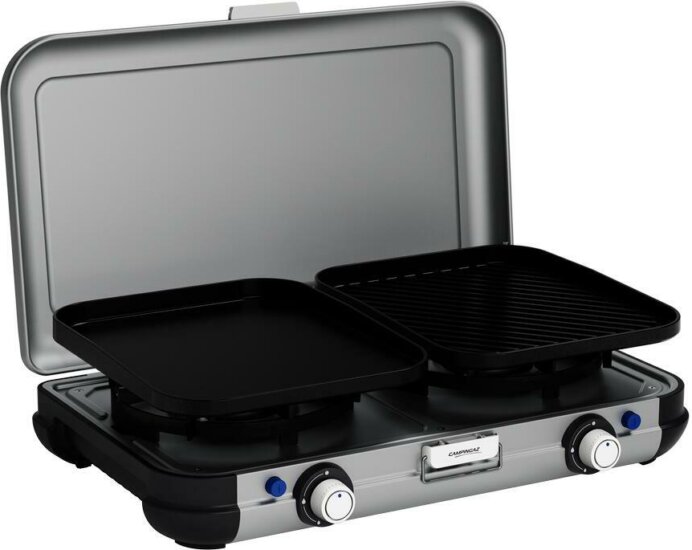 Campingaz Camping Kitchen 2 Grill & Go Hordozható 2 zónás gáz főzőlap - Inox