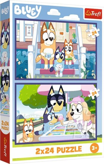 Trefl Vicces Bluey 2x 24 darabos puzzle Trefl Vicces Bluey 2x 24 darabos puzzle