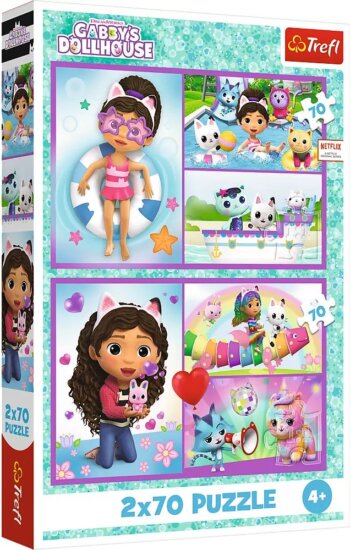 Trefl 2 x 70 darabos Gabi babaháza, Játék Gabival puzzle Trefl 2 x 70 darabos Gabi babaháza, Játék Gabival puzzle