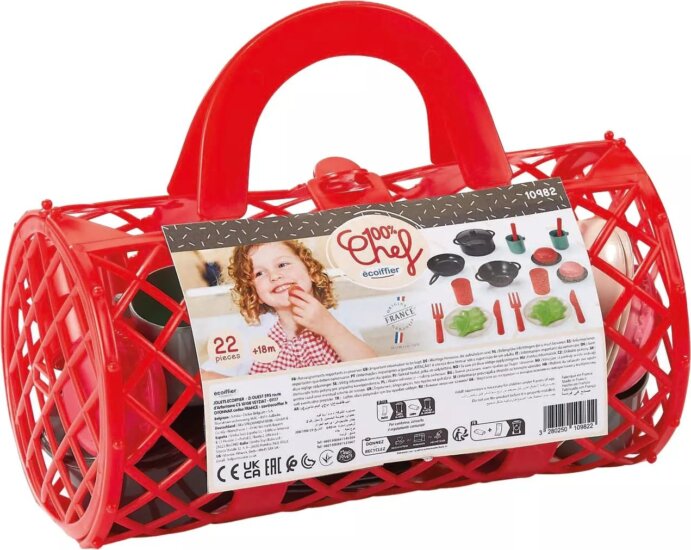 Écoiffier 22 darabos Edénykészlet táskában