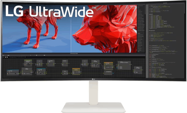 LG 38" 38BR85QC-W Ultrawide 21:9 WQHD+ Nano IPS Ívelt Monitor - Fehér