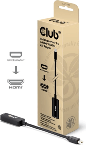 Club3D CAC-1188 Mini DisplayPort 1.4 apa - HDMI anya Átalakító Adapter