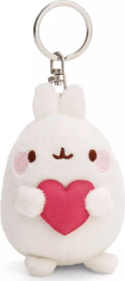 Nici Molang a nyuszi szívvel plüss kulcstartó plüssfigura 8 cm