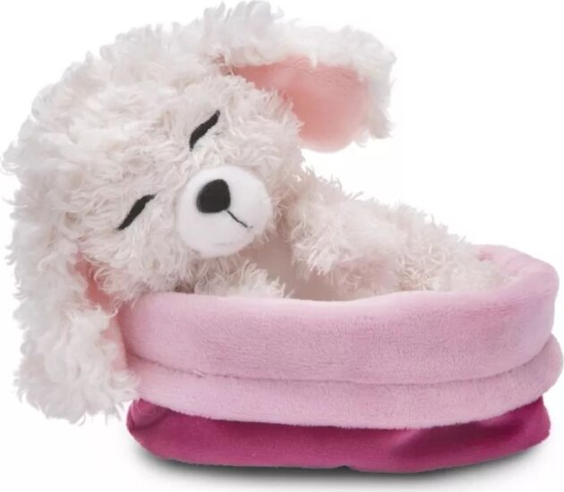 Nici Green Alvó Pudli plüsskutyus kosárban 12 cm