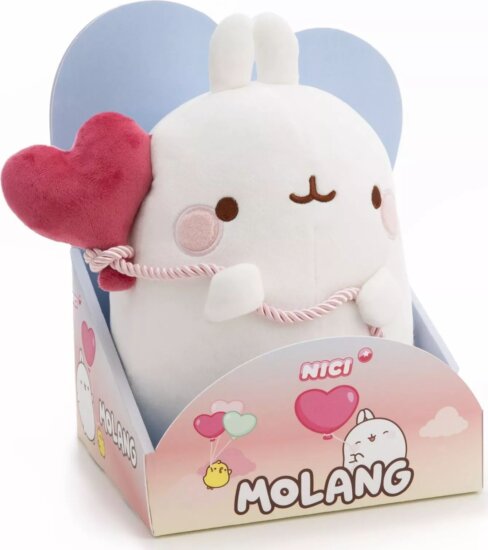 Nici Molang a nyuszi szív alakú lufival plüsfigura 16 cm