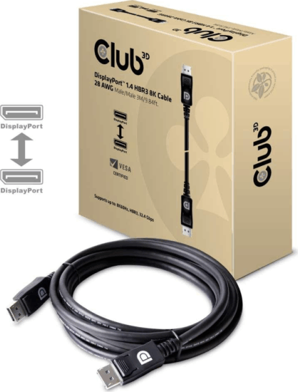 Club3D CAC-1165 Mini DisplayPort apa - Mini DisplayPort apa Kábel 1m - Fekete