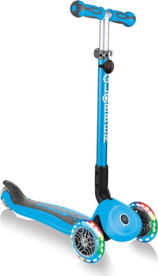 Globber Go-Up Deluxe Lights Háromkerekű gyerek roller üléssel - Kék