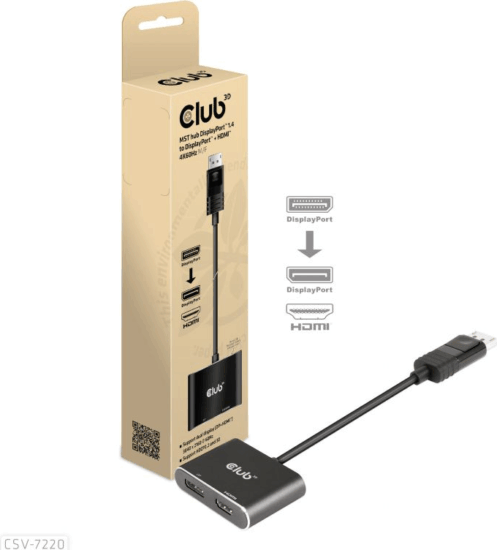 Club3D CSV-7220 DisplayPort apa - DisplayPort / HDMI anya Átalakító Adapter Club3D CSV-7220 DisplayPort apa - DisplayPort / HDMI anya Átalakító Adapter