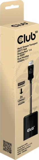 Club 3D USB Hub - CSV-7200H (Multi Stream, DisplayPort 1.4 to 2xHDMI, 2x4K60Hz) Club 3D USB Hub - CSV-7200H (Multi Stream, DisplayPort 1.4 to 2xHDMI, 2x4K60Hz)