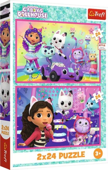 Trefl Gabi babaháza - Játék Gabival 2 x 24 darabos puzzle Trefl Gabi babaháza - Játék Gabival 2 x 24 darabos puzzle
