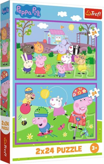 Trefl Peppa a játszótéren 2 x 24 darabos puzzle