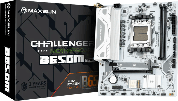 Maxsun Challenger B650M WIFI ICE DDR5 AMD AM5 MicroATX Alaplap