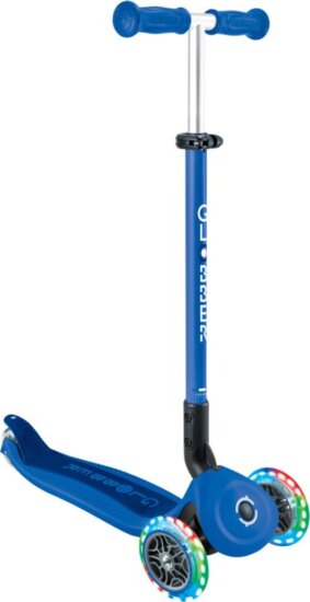 Globber Go-Up Active Lights Háromkerekű gyerek roller üléssel - Kék