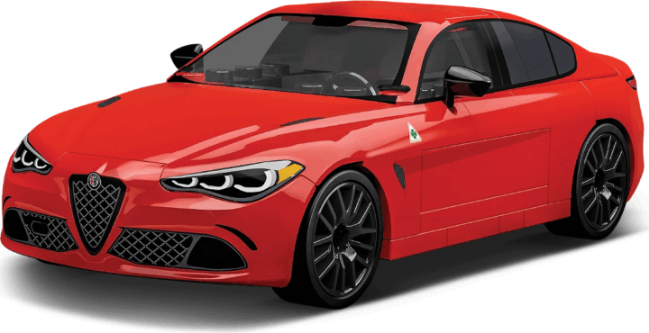 Cobi 24604 Alfa Romeo Giulia Quadrifoglio (Piros) 90 darabos Építőjáték