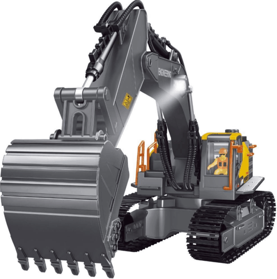 Buddy Toys BRC 18.531 RC Elektromos Kotrógép - Szürke/Sárga