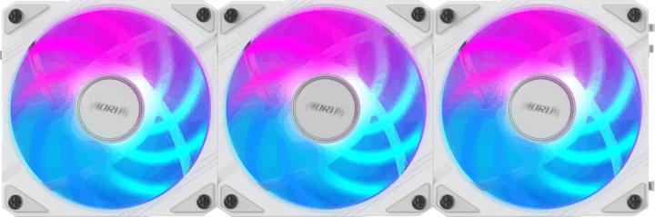Gigabyte AORUS EZ Chain Fan 120 Ice 120mm PWM Rendszerhűtő ventilátor 3db - Fehér
