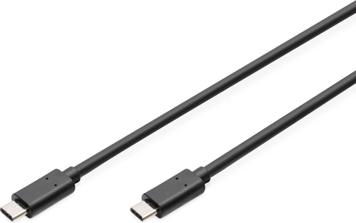 Digitus AK-300138-018-S High Speed USB-C 2.0 apa - USB-C 2.0 apa Adat és töltőkábel 1,8m - Fekete