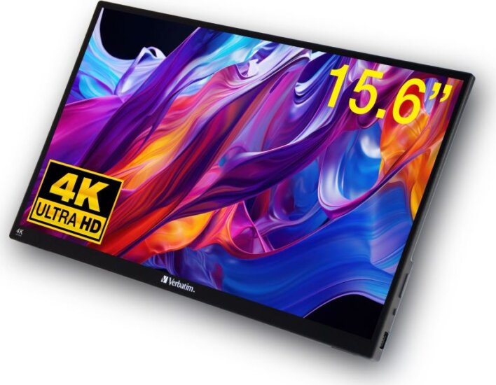 Verbatim 15.6" PMT-15-4K 16:9 IPS Hordozható Monitor - Fekete