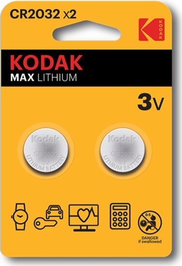Kodak Lítium Gombelem CR2032 (2db / csomag) Kodak Lítium Gombelem CR2032 (2db / csomag)