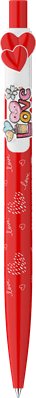 Ico Love Z10 golyóstoll (Kék tinta / 0.8mm) - Piros